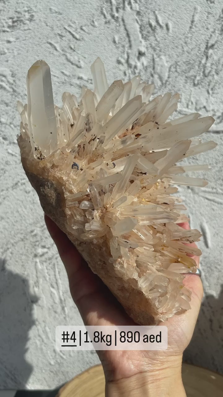 Tangerine Quartz Clusters