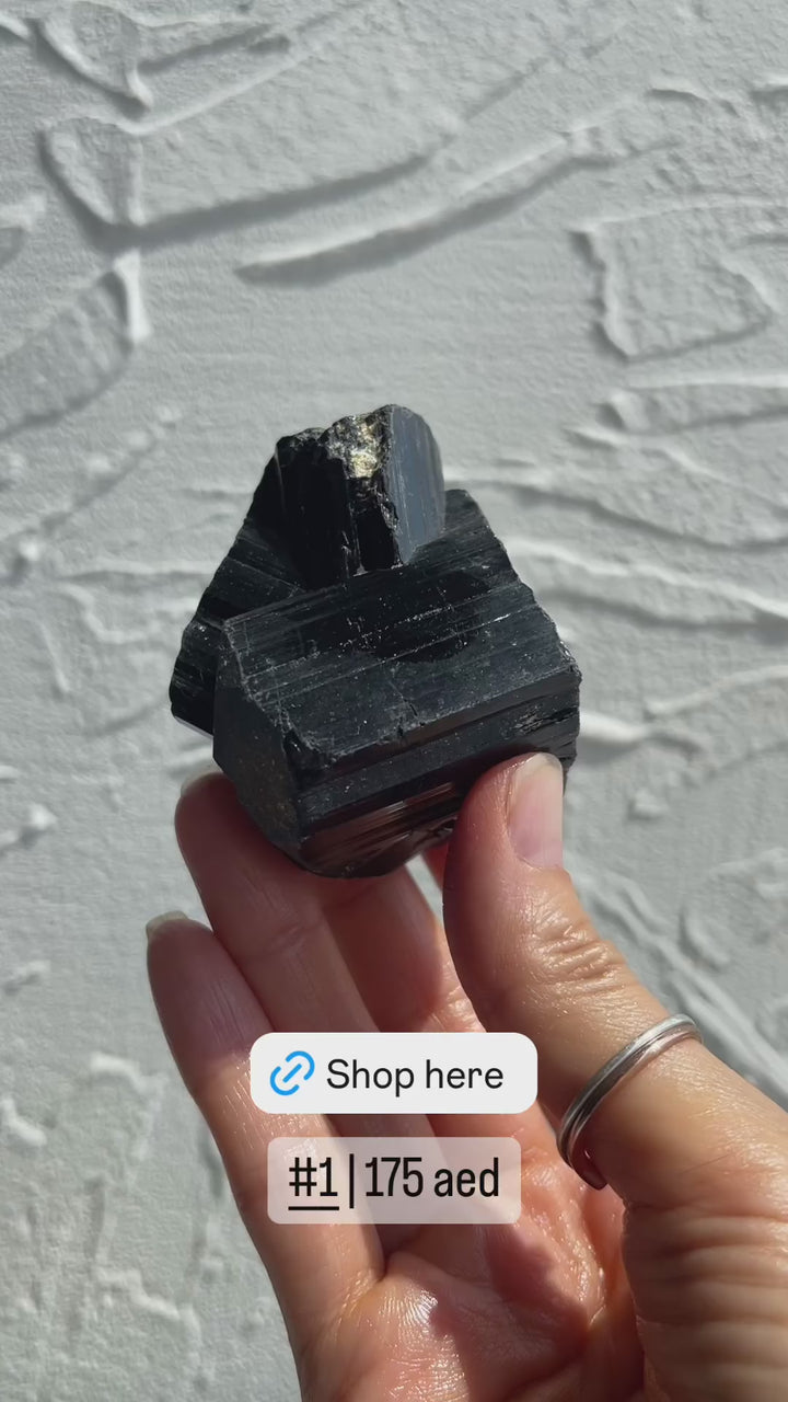 Raw Black Tourmaline Cluster