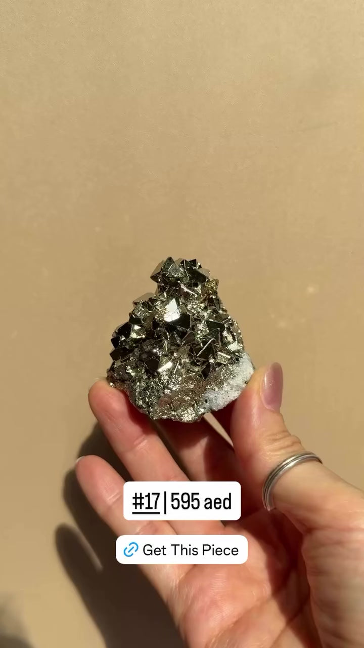 Octahedron Pyrite Cluster | Peru