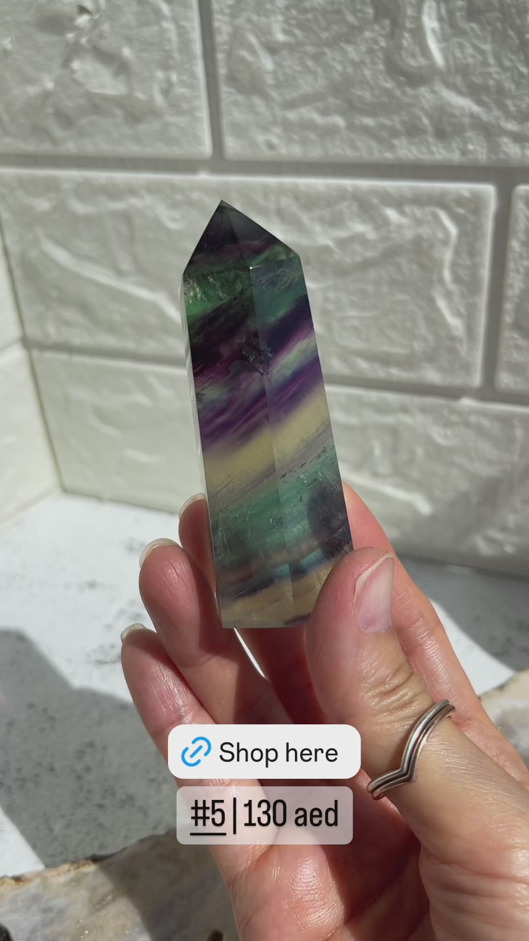 Rainbow Fluorite Point