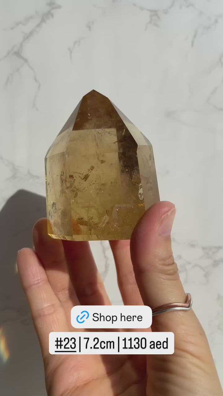 Natural Brazilian Citrine Point