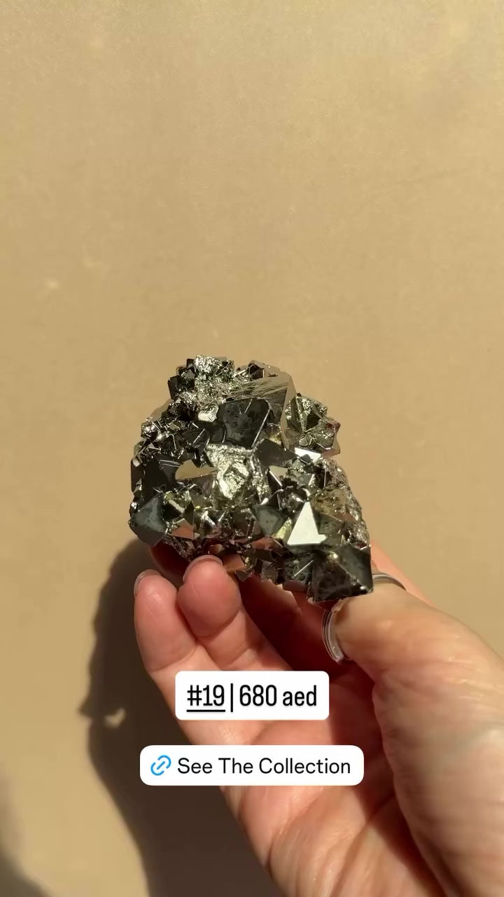 Octahedron Pyrite Cluster | Peru