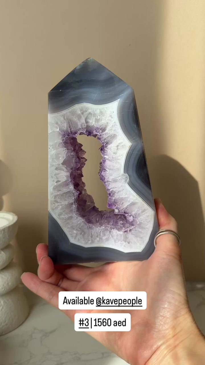 Agate Amethyst Point