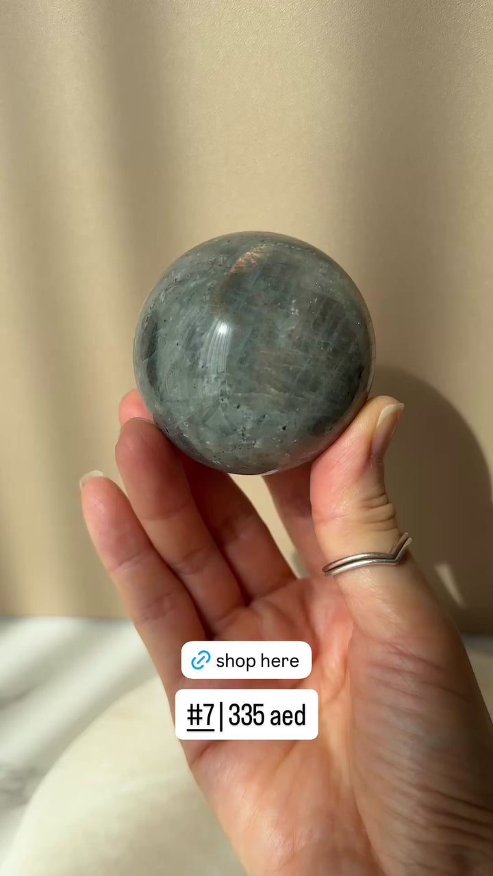 Fire Labradorite Sphere