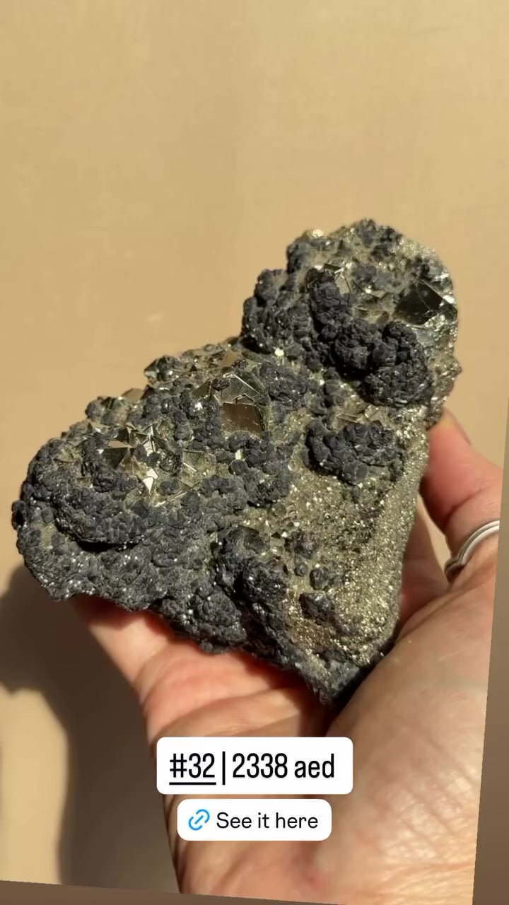 Octahedron Pyrite Cluster | Peru