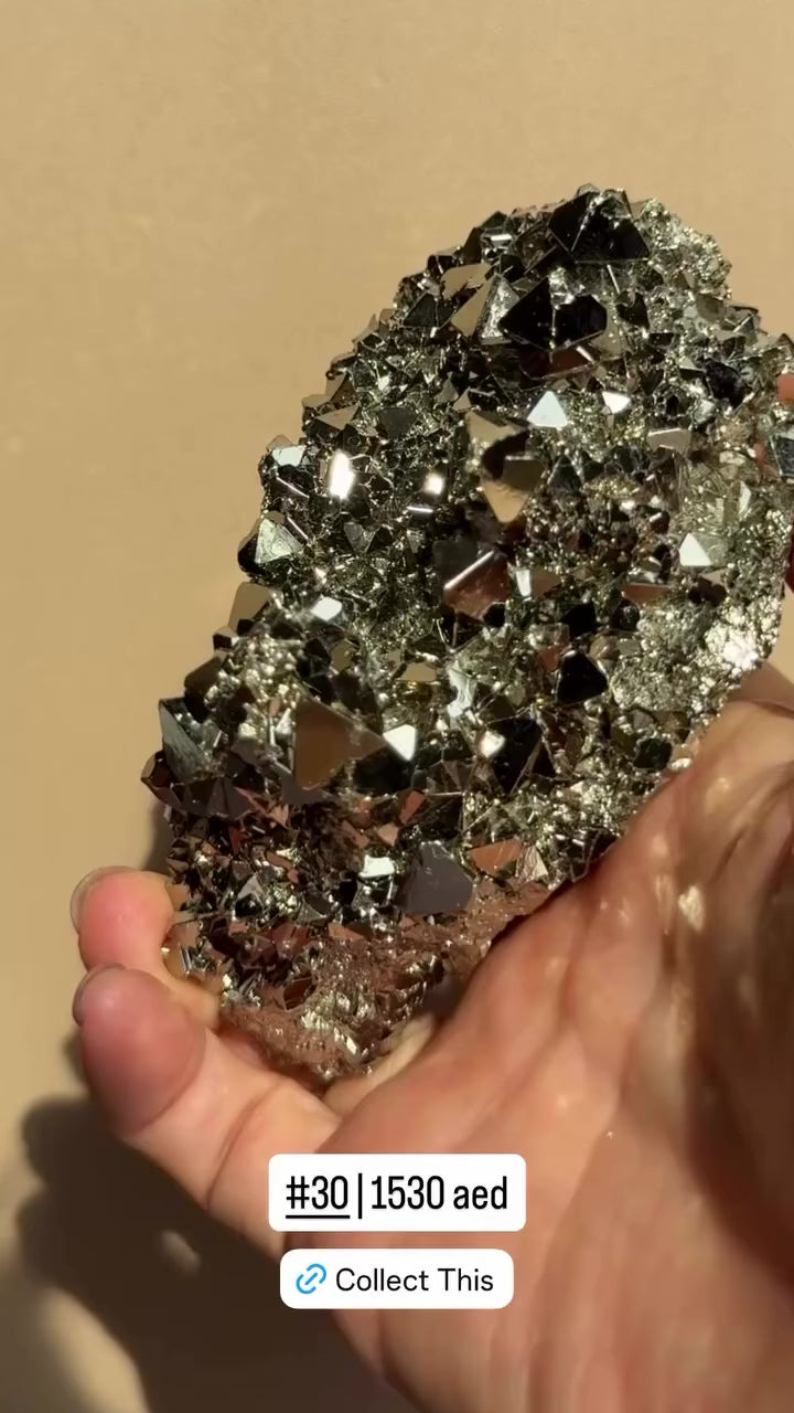 Octahedron Pyrite Cluster | Peru