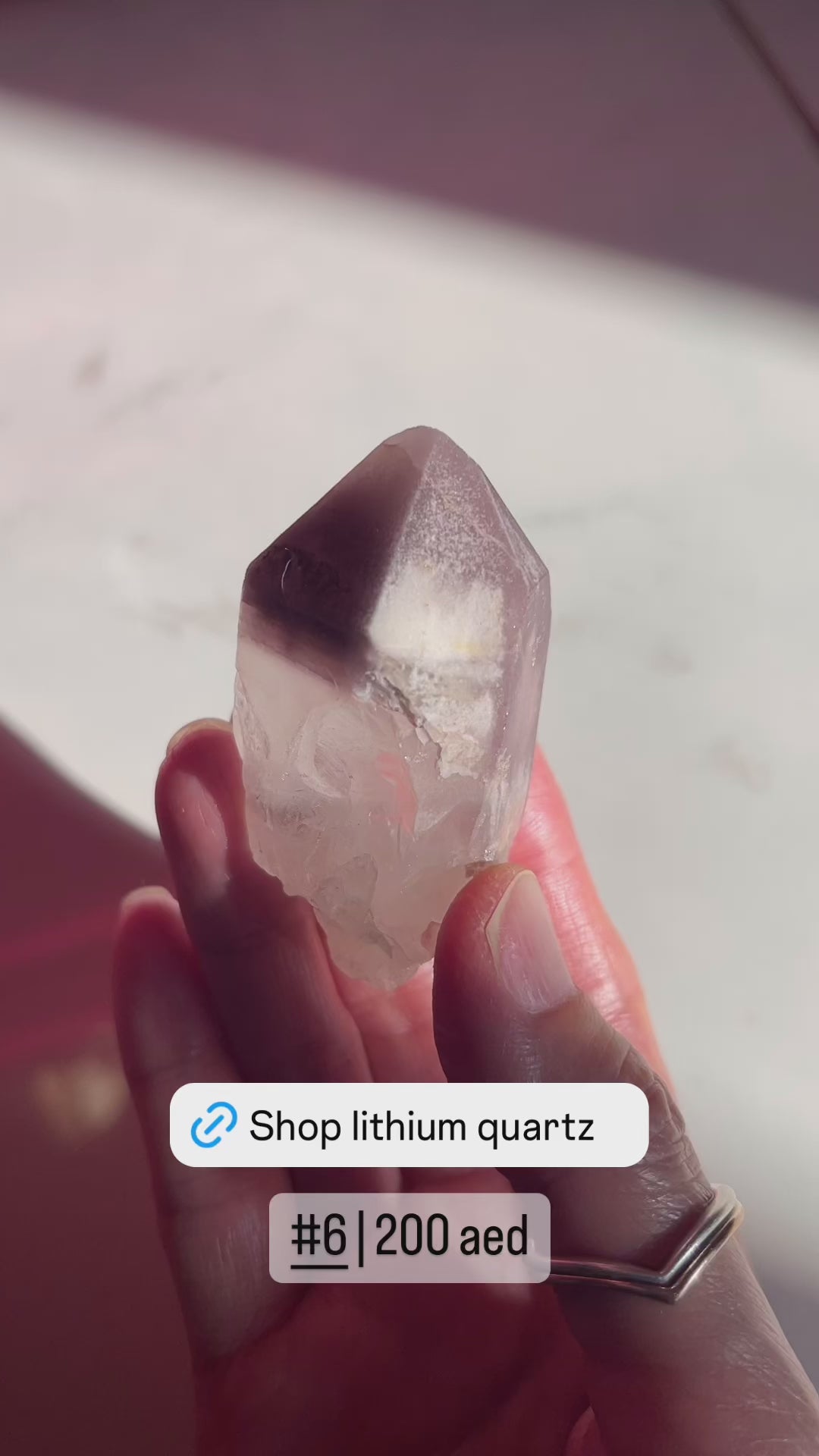 Lithum Quartz Raw Point