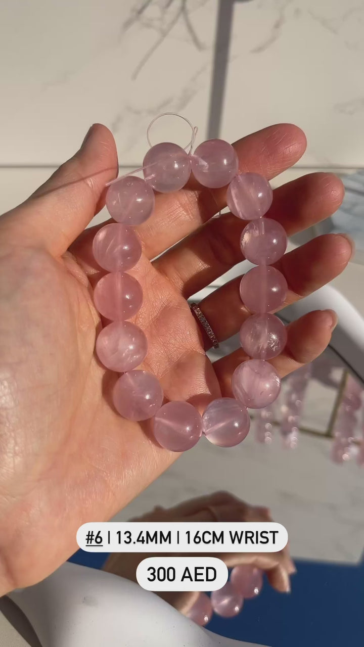 Rose quartz Beaded Bracelets (High Quality)