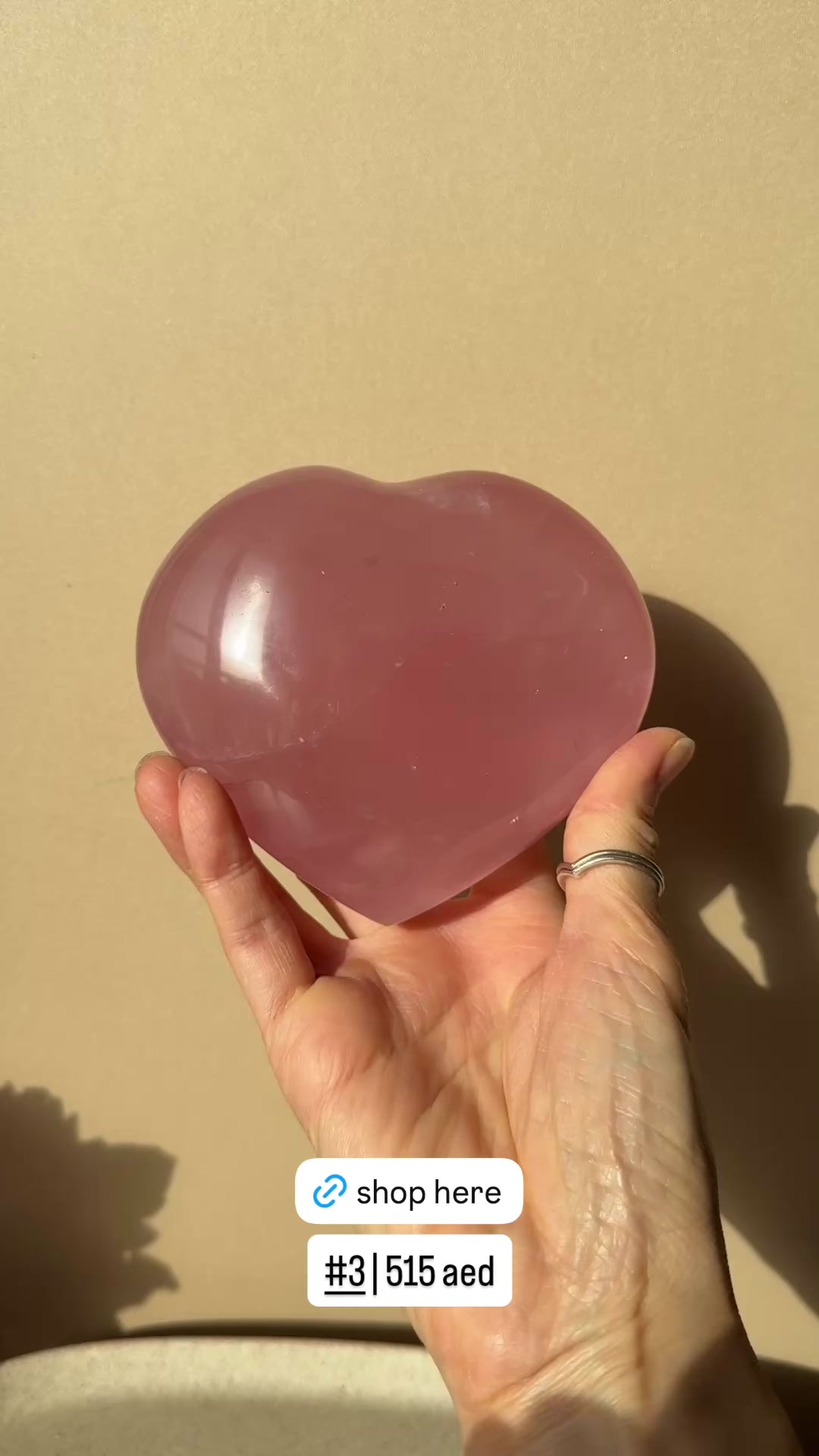 Rose Quartz Heart