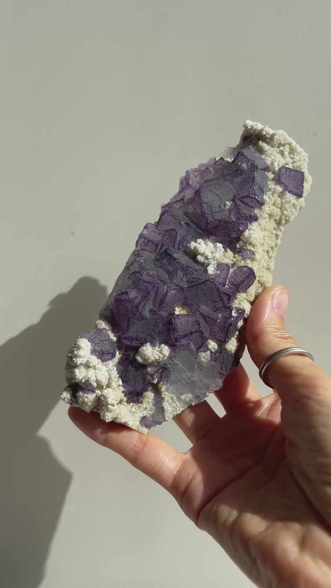 Purple Fluorite Cubic Cluster on Matrix – China | Collector's Specimen