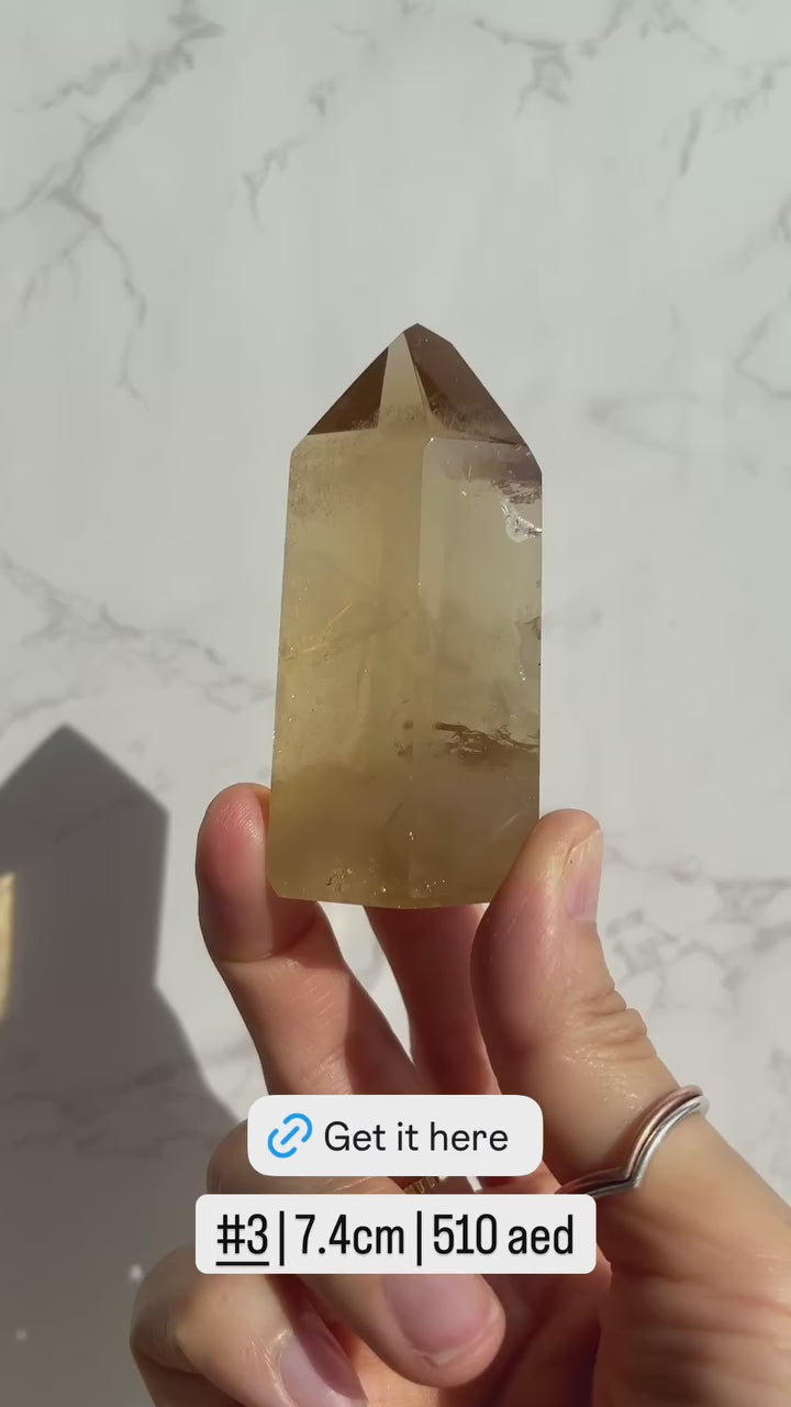 Natural Brazilian Citrine Point