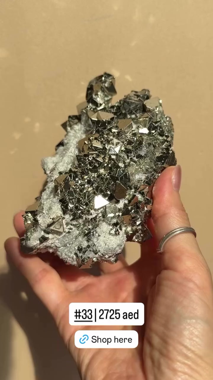 Octahedron Pyrite Cluster | Peru