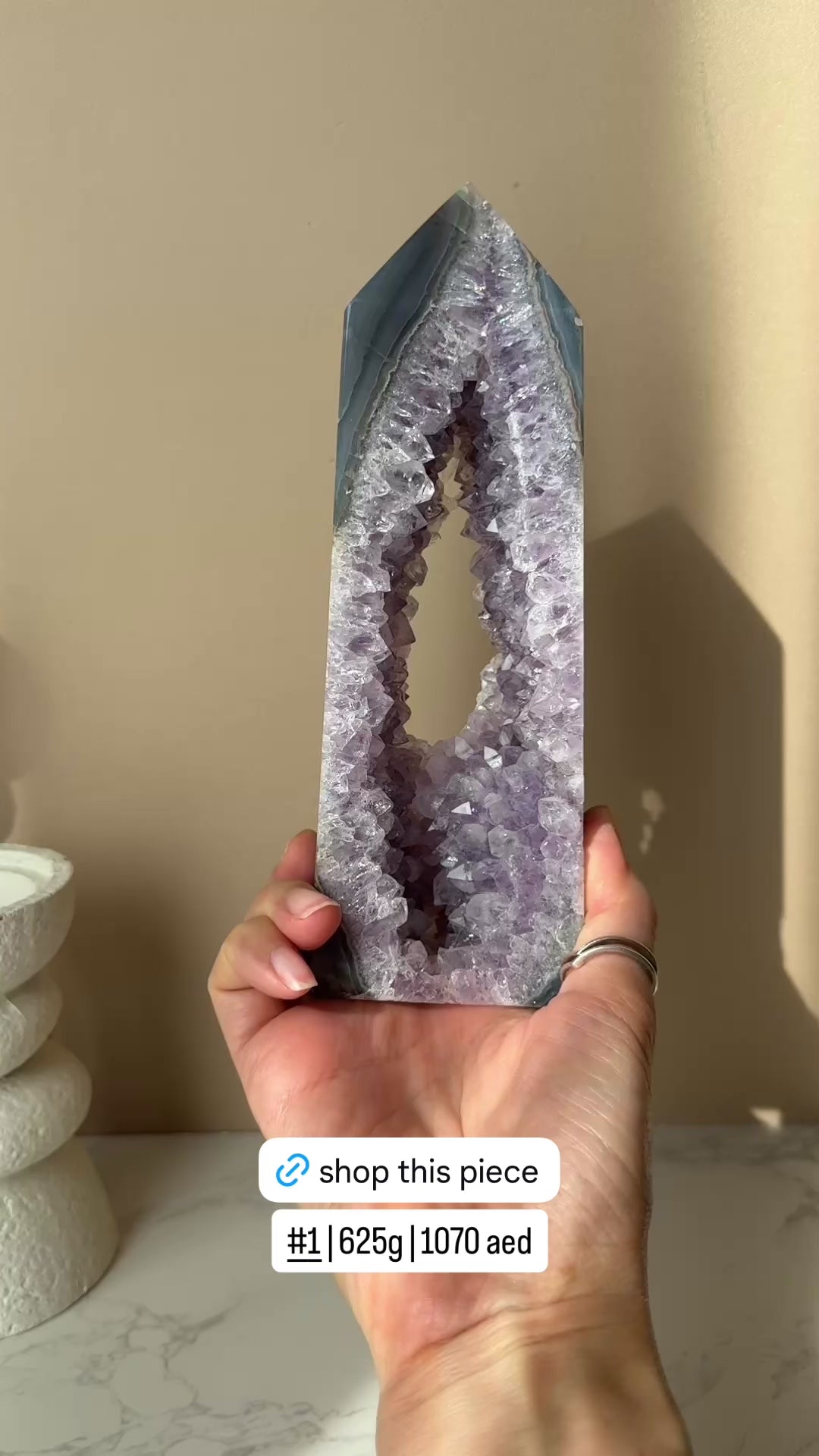 Agate Amethyst Point