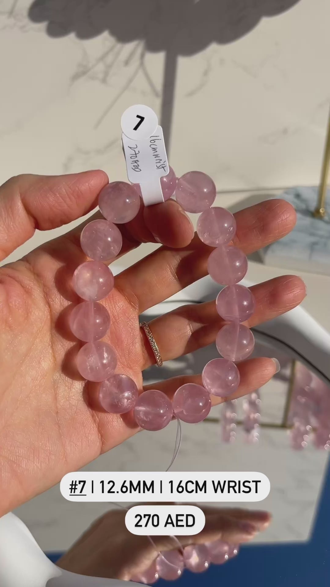 Rose quartz Beaded Bracelets (High Quality)