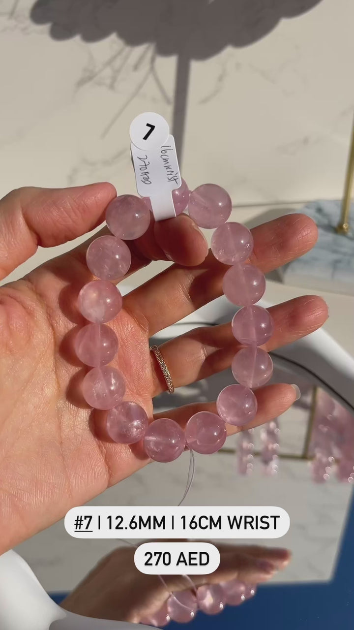 Rose quartz Beaded Bracelets (High Quality)