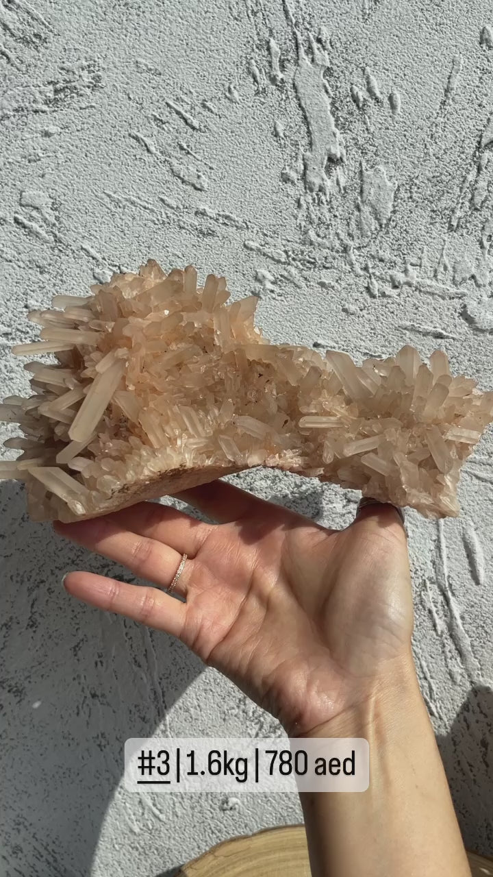 Tangerine Quartz Clusters