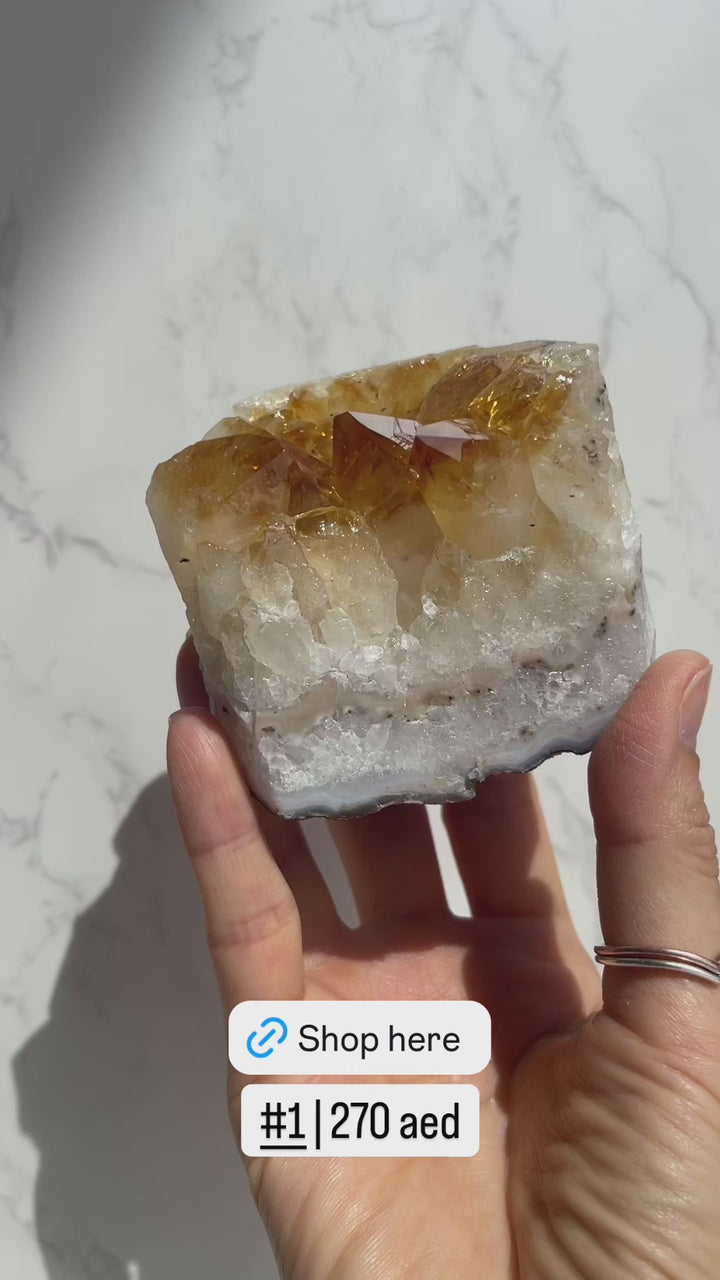 Treated Citrine Clusters