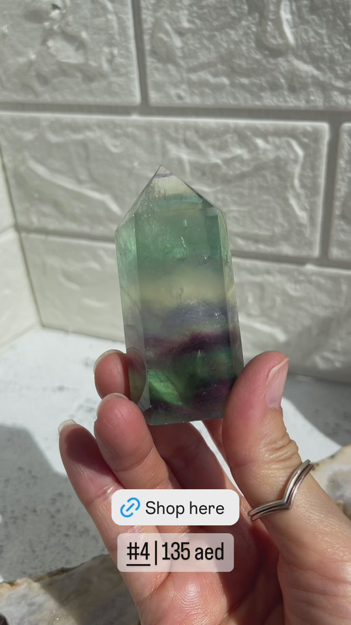 Rainbow Fluorite Point