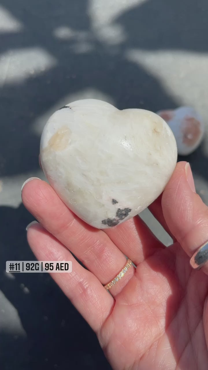 Scolecite with Peach Stilbite Heart