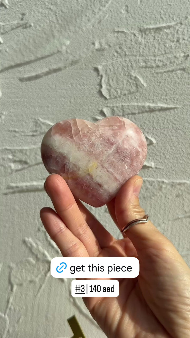 Rose Calcite Heart