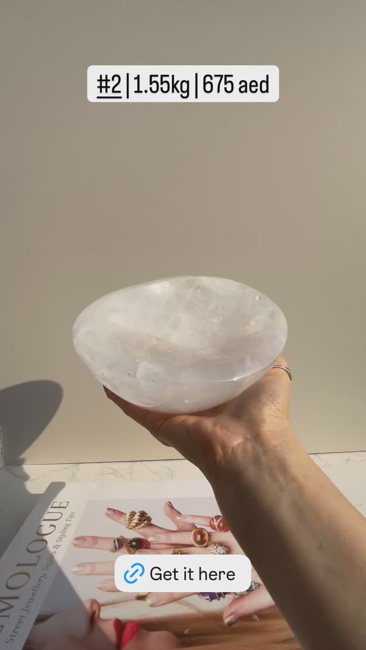 Milky Quartz bowls