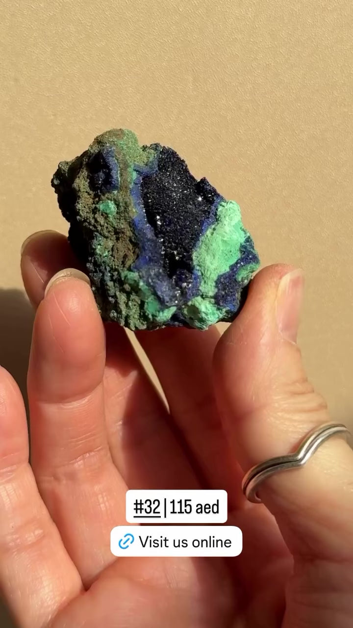 Raw Azurite with Malachite | Anhui, China