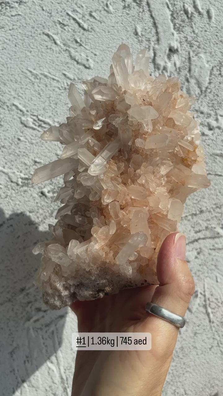 Tangerine Quartz Clusters