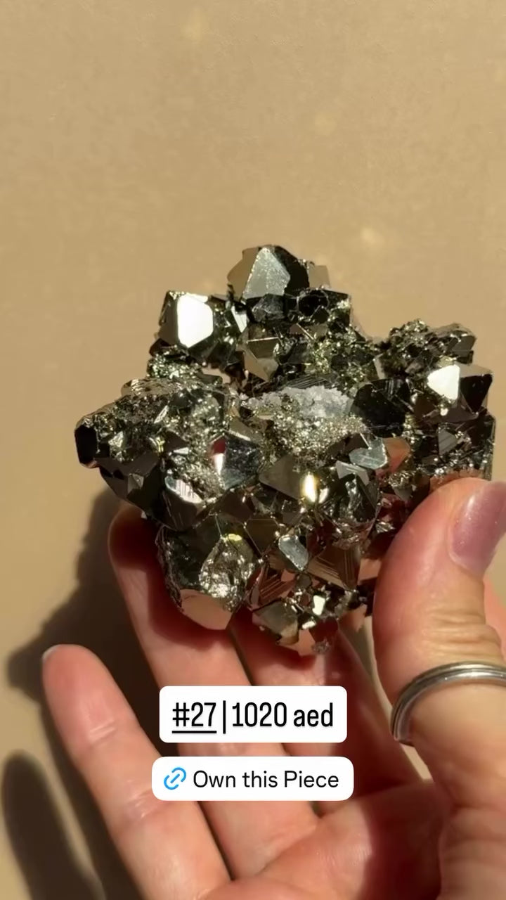 Octahedron Pyrite Cluster | Peru
