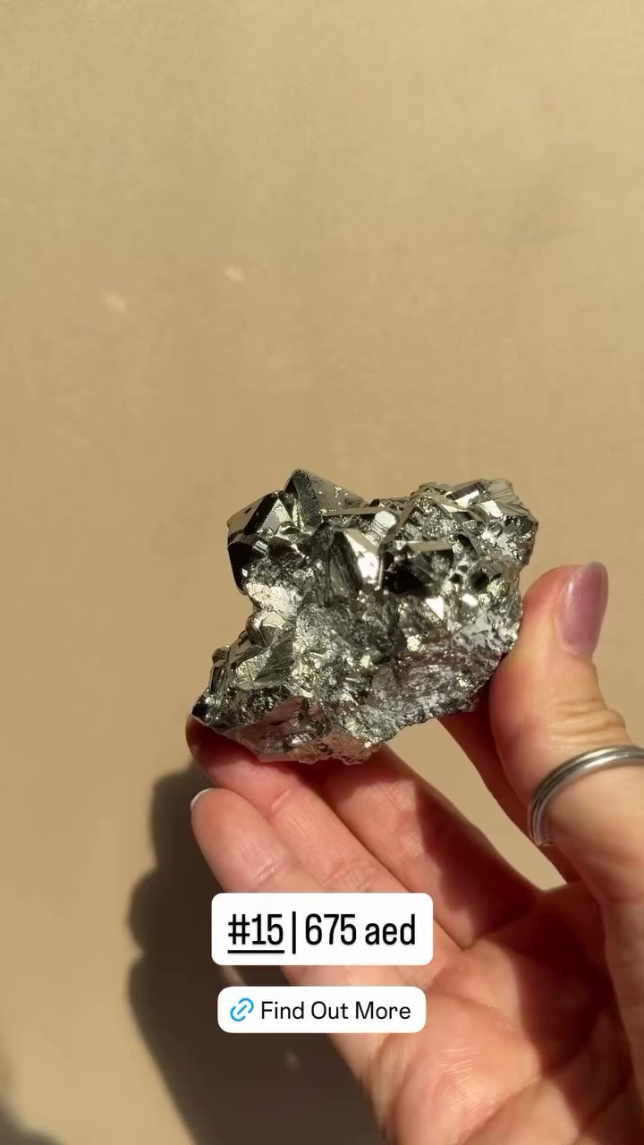 Octahedron Pyrite Cluster | Peru