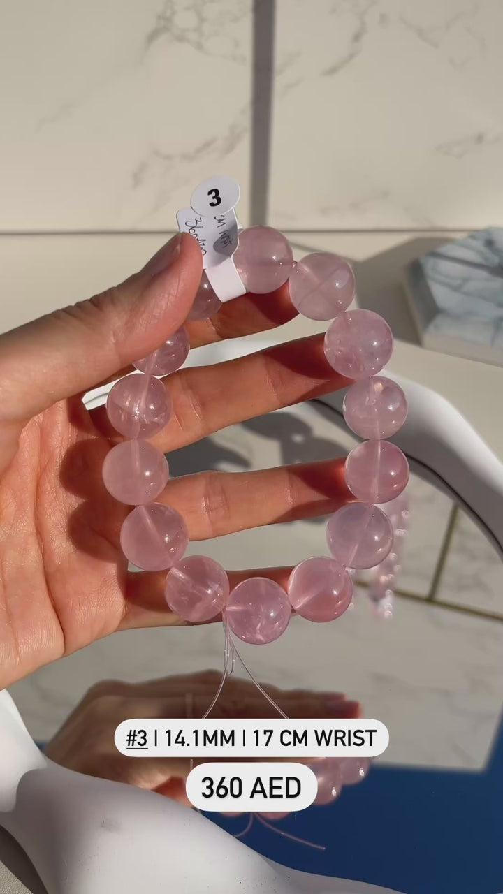Rose quartz Beaded Bracelets (High Quality)