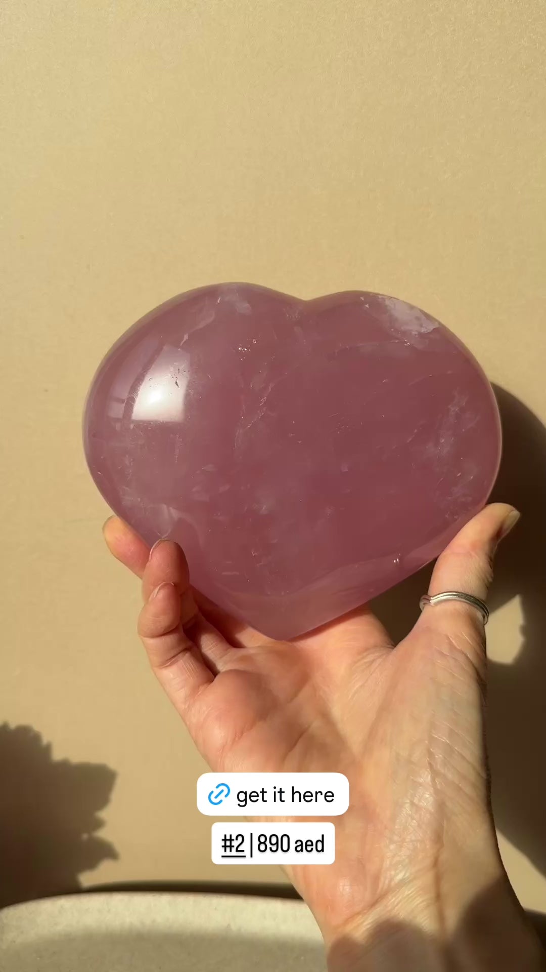 Rose Quartz Heart