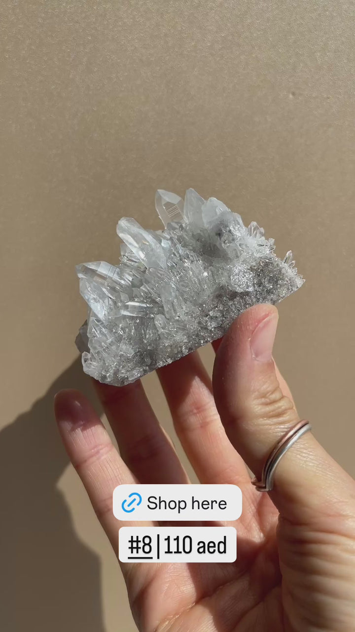 Chrysanthemum Clear Quartz Cluster