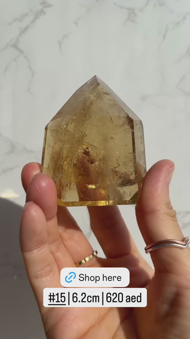 Natural Brazilian Citrine Point