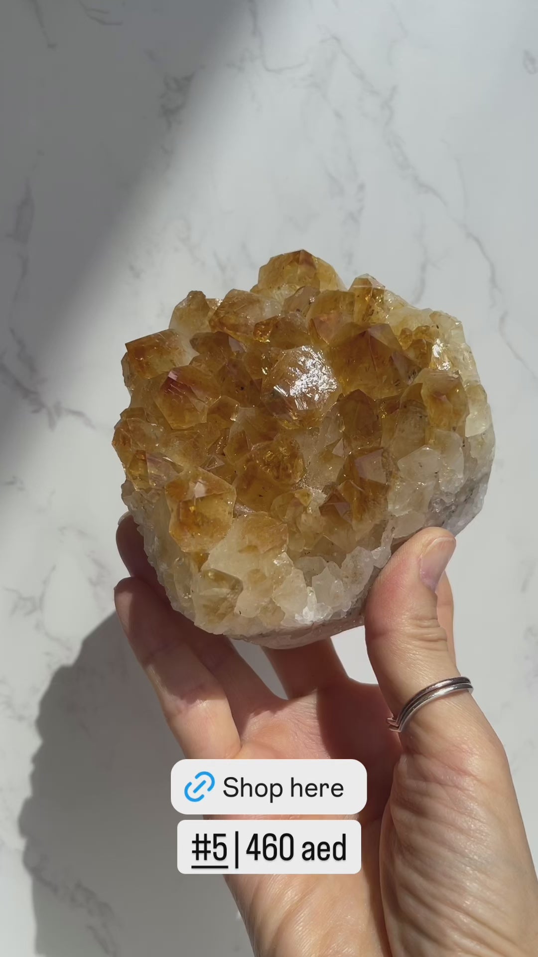 Treated Citrine Clusters