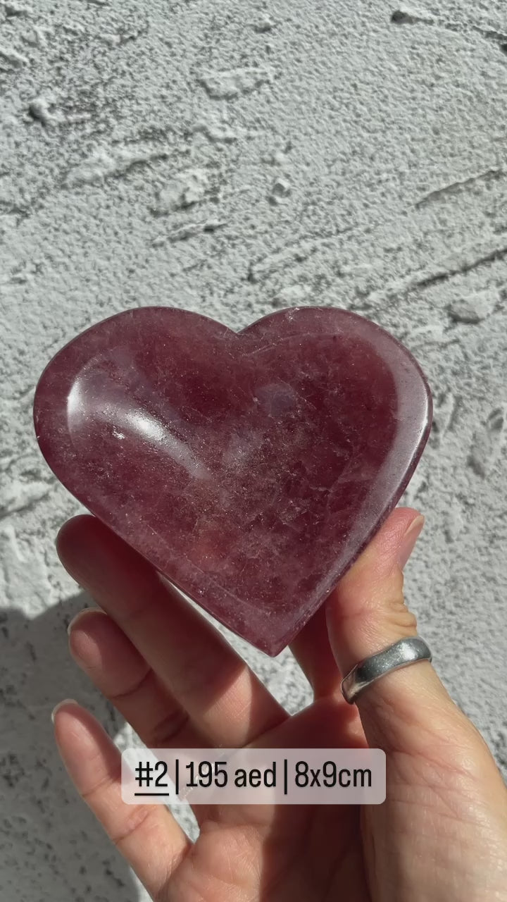 Strawberry (Tanzurite) Quartz Heart Bowl