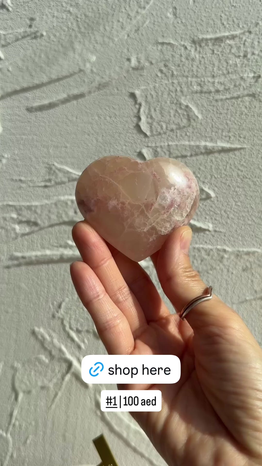 Rose Calcite Heart