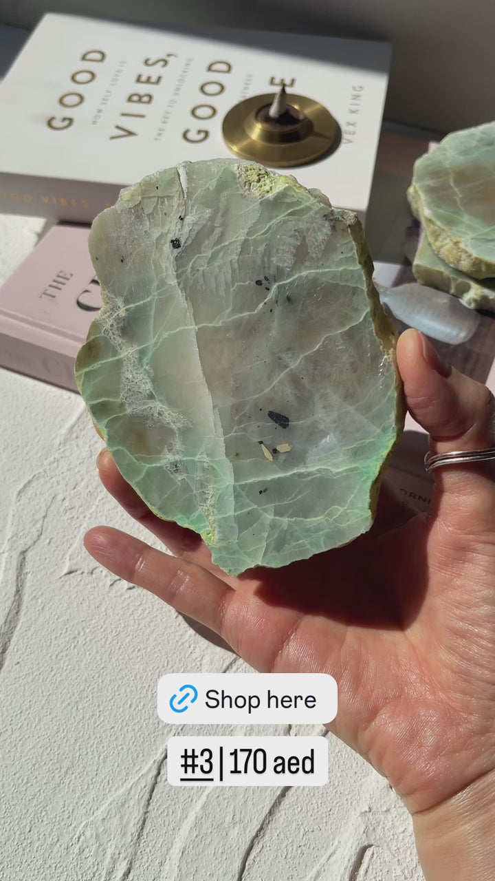 Garnierite, aka Green moonstone, Slab