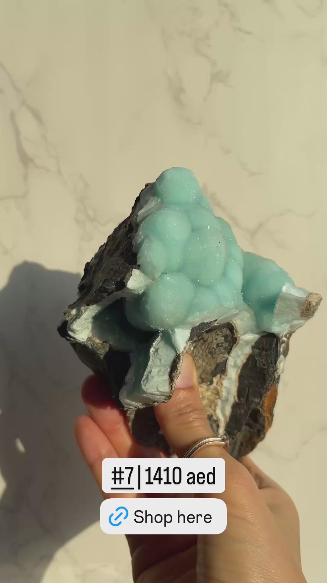 Blue Aragonite Specimen