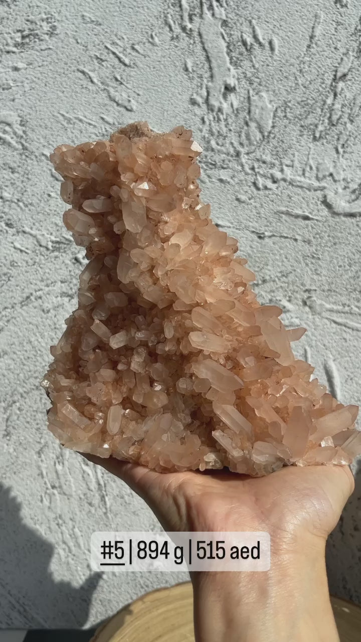 Tangerine Quartz Clusters