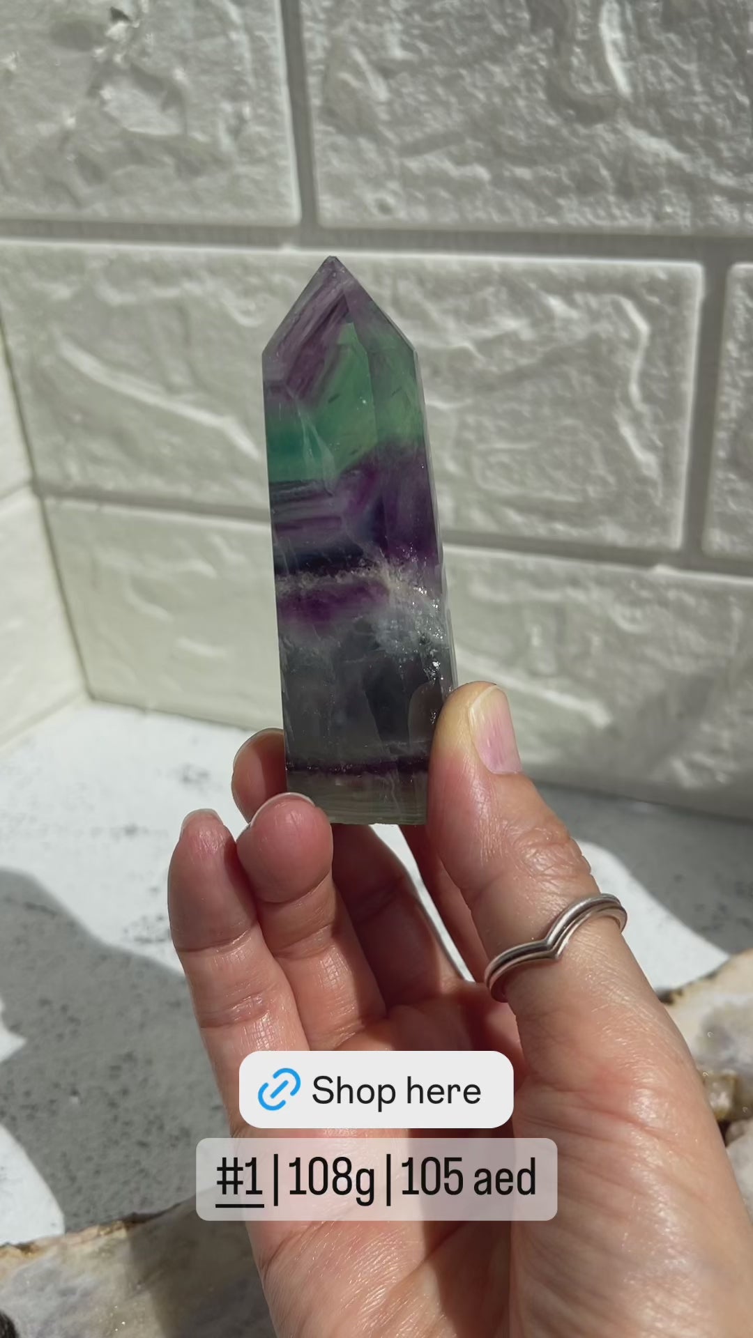 Rainbow Fluorite Point