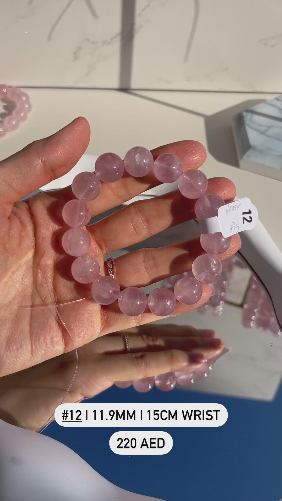 Rose quartz Beaded Bracelets (High Quality)