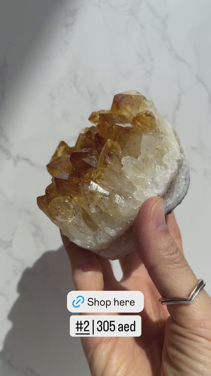 Treated Citrine Clusters