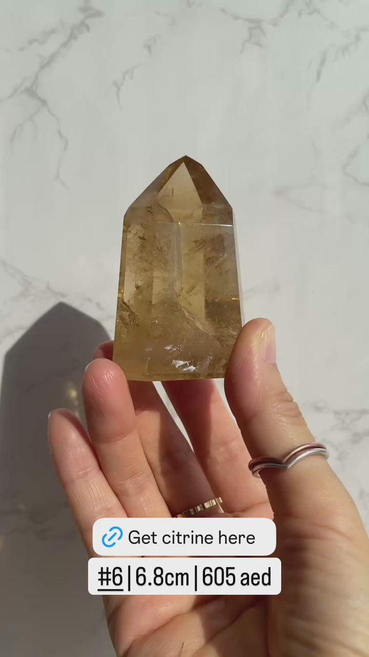 Natural Brazilian Citrine Point
