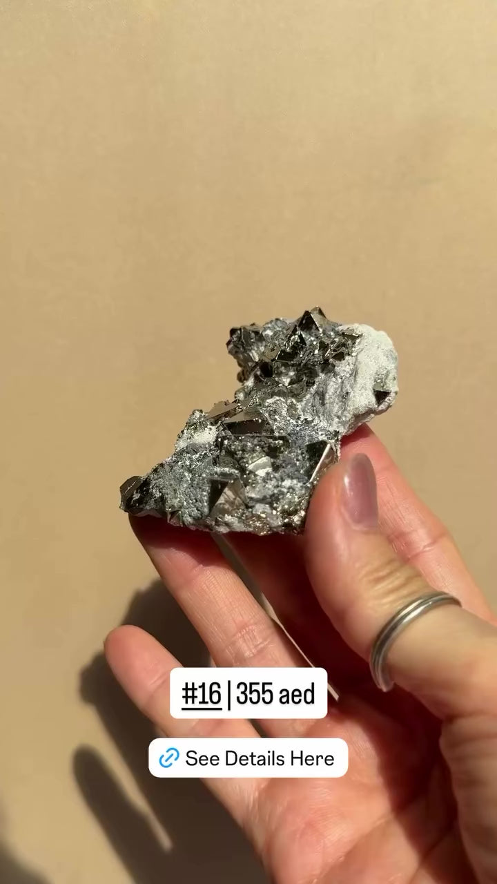 Octahedron Pyrite Cluster | Peru