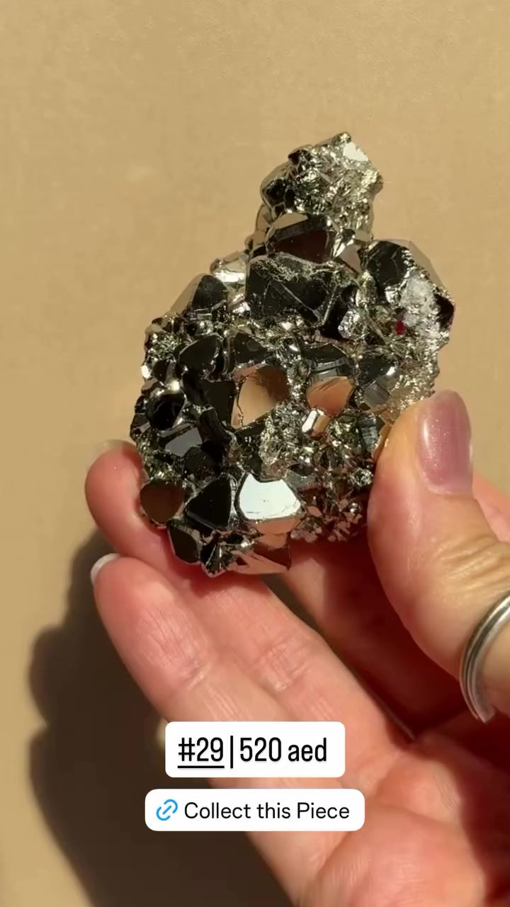 Octahedron Pyrite Cluster | Peru