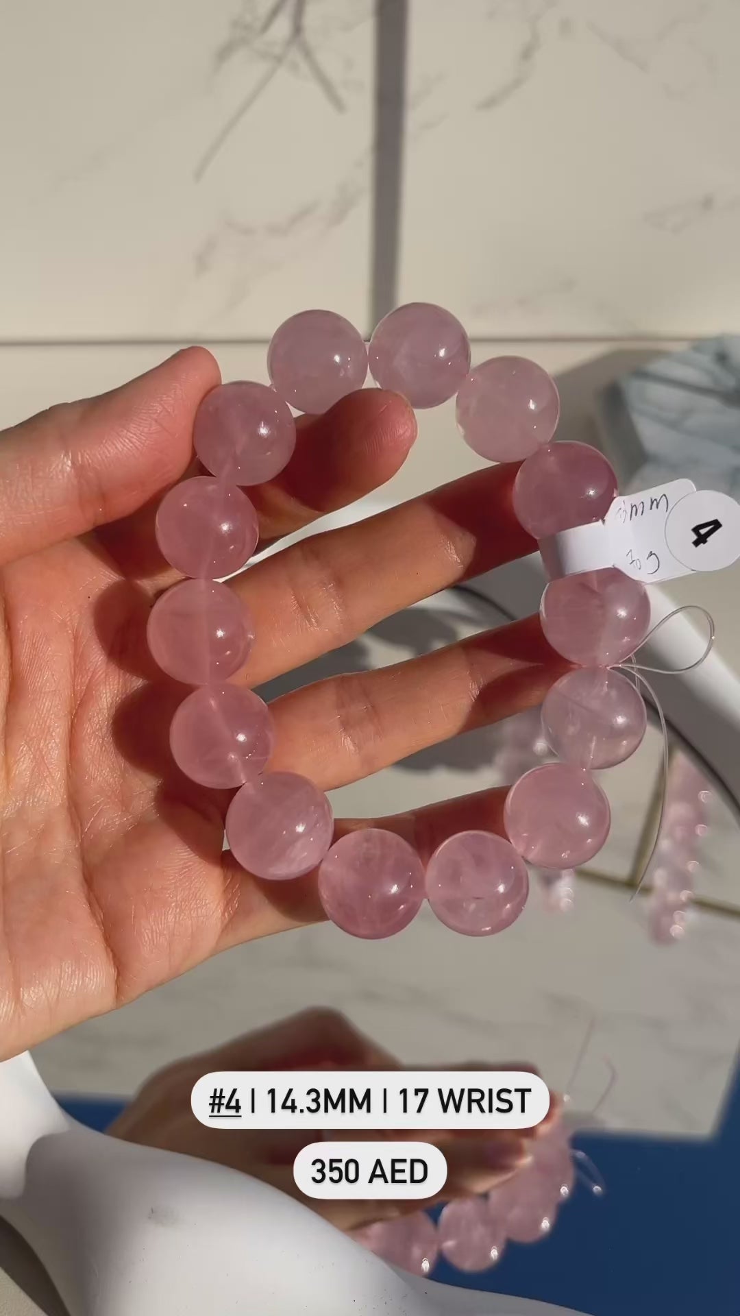 Rose quartz Beaded Bracelets (High Quality)