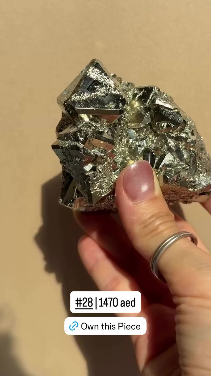 Octahedron Pyrite Cluster | Peru