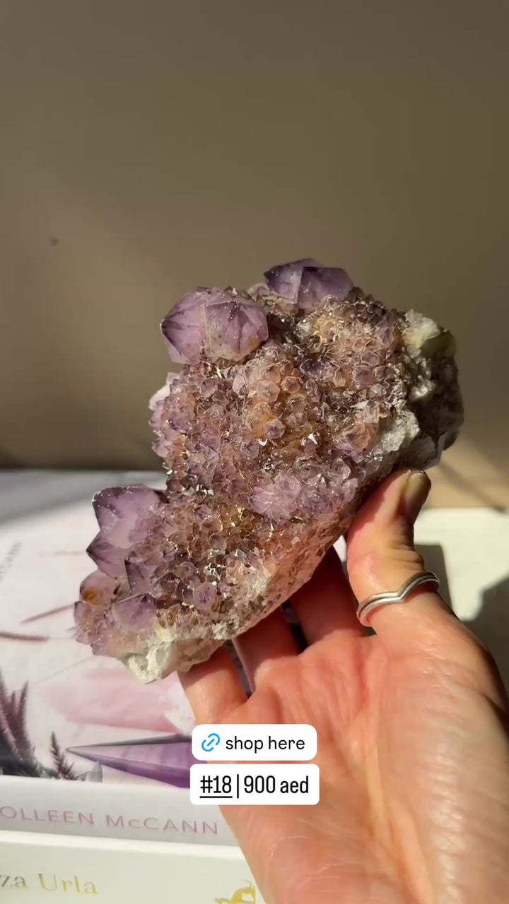 Dark Amethyst Spirit Quartz Clusters