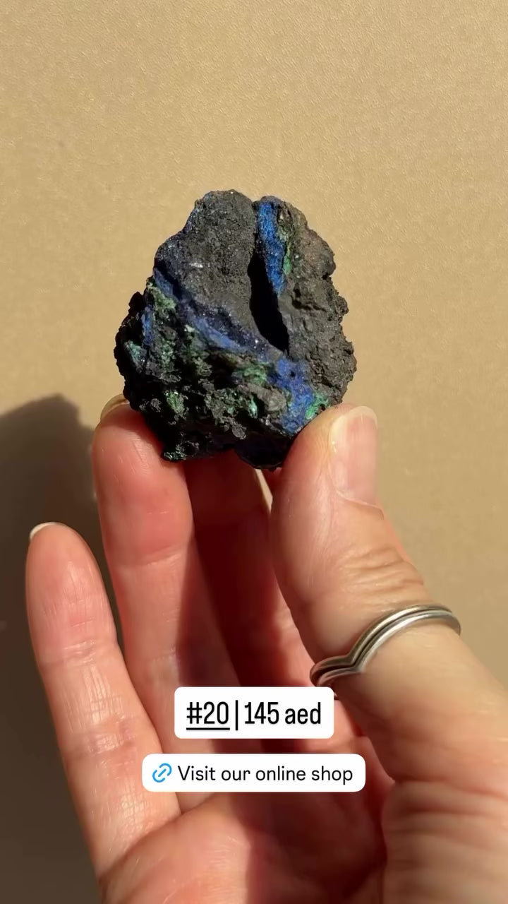 Raw Azurite with Malachite | Anhui, China