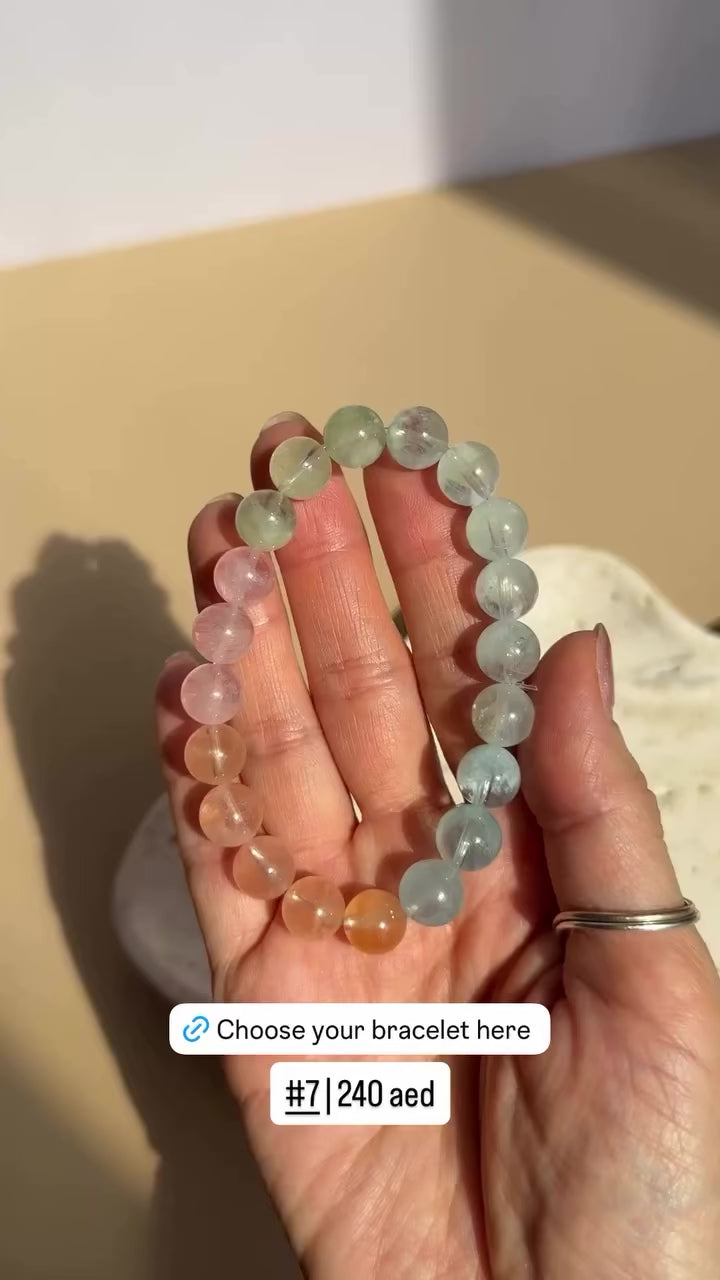 Natural Morganite Bracelet | Soft Pastel Beryl | Brazil
